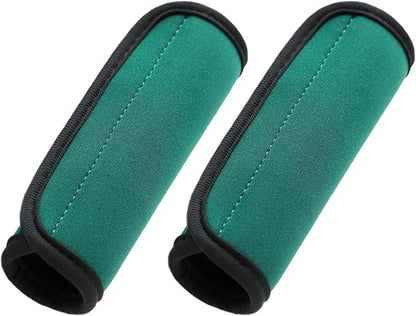 Luggage Handle Wraps, Soft Travel Bag Handle Cover, Padded Handle Grip, Suitcase Tags Identifiers for Travel Accessories, Green, 2pcs