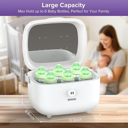 SANSI UV Light Sanitizer Box, 10W Sanitizes in 5 Minutes, 360° UVC Chips 5.1L Large Capacity Sanitizer for Baby & The Whole Family