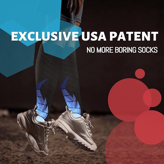 NEWZILL Medical Compression Socks for Women & Men, 20-30 mmHg Knee-High Support for Circulation, All-Day Comfort for Work Travel Running Cycling and Fitness