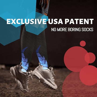 NEWZILL Medical Compression Socks for Women & Men, 20-30 mmHg Knee-High Support for Circulation, All-Day Comfort for Work Travel Running Cycling and Fitness