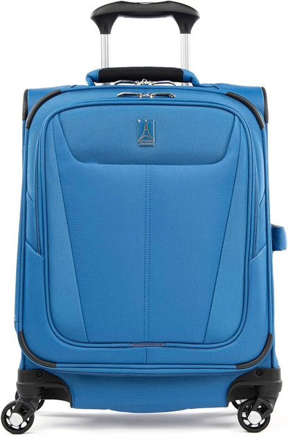 Travelpro Maxlite 5 Softside Expandable Carry on Luggage with 4 Spinner Wheels, Lightweight Suitcase, Men and Women, International, Azure Blue, Carry on 19-Inch