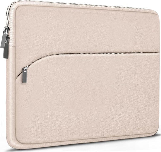 Laptop Case 13.3 inch, Portable Monitor Protective Laptop Sleeve with Front Pocket Computer Bag Compatible with MacBook Air Pro 13.3 inch 14 inch, Dell, HP, Light Pink