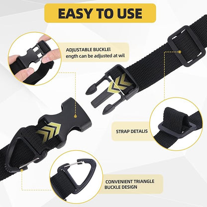 17 Inch Extension Cord Holder Organizer with Triangle Clips for Garage Organization and Storage, Adjustable Heavy Duty Storage Straps for Men Workshop (9)