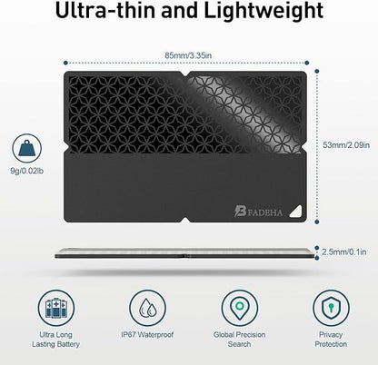 2025 [Apple MFi Certified] (iOS Only) Bluetooth Tracker Smart Card for Apple Find My iPhone Wallet GPS Tracker, 5-10 Years Staying Power, Keys Finder and Item Locator for Keys, Bags, Passport