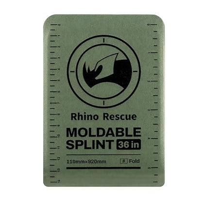 RHINO RESCUE First Aid Splint 36" X 4.3" Green-Gray, Keep Bones in Position (1, Folded)