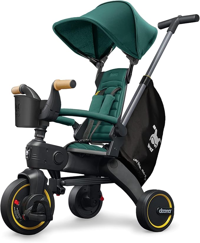 Doona Liki Trike S5, Racing Green - 5-in-1 Compact, Foldable Tricycle - Suitable for Toddlers 10 to 36 Months