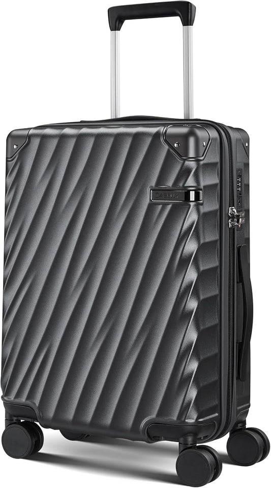 Carry On Luggage, PC Hardside Expandable Luggage with Spinner Wheels,Lightweight 20 Inch Suitcase with TSA Lock,YKK Zippers,Charcoal Metallic (Gray) ﻿ ﻿