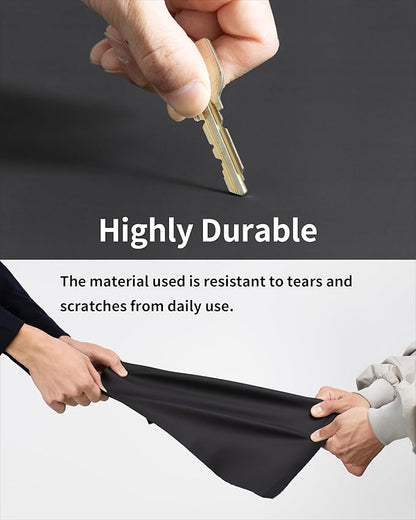 Water-Resistant Zipper Pouch, Made in Japan, Compact Organizer for Cords & Essentials, Multipurpose Bag for Cosmetics, Travel Accessories & Toiletries, Eco & Durable Materials, TOFTPOUCH, Small, White