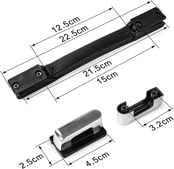 Suitcase Handle Replacement, Plastic Spare Strap Handle Grip Replacement Part Black for Luggage Case Repair (B019)
