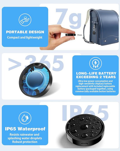Air Tags for Android,Air Tags-2 Pack Android,Air Tracker Tags with 2 Case,2 Year Battery Life,Google Find Trackers for Google'S Find Hub App,IP65 Waterproof Luggage Tracker Tags for Keys,Suitcases