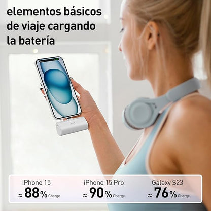 iWALK Portable Charger for iPhone 17/16/15 USB-C Small Power Bank 20W 4,500mAh Fast Charging Battery Pack Compatible with iPhone 15/16/16/17 Plus/17 Pro/17 Pro Max, Samsung Galaxy S25/S24/S23 Android