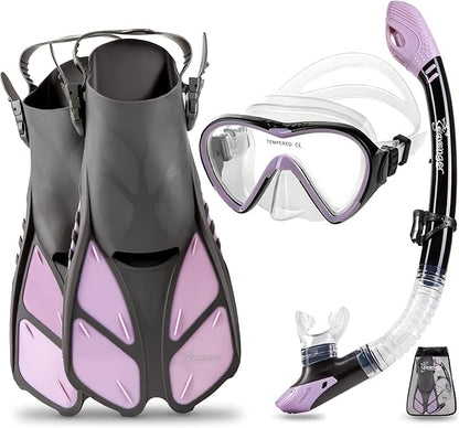 Seavenger Aviator Snorkeling Set with Gear Bag