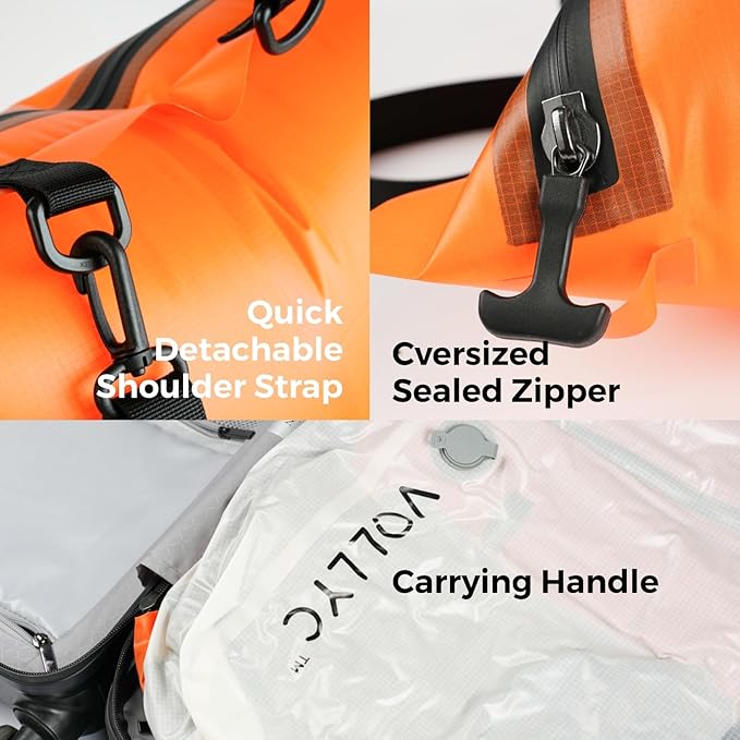25L Waterproof Travel Vacuum Bags, Tear-Resistant Design,Lightweight Compression Storage, Durable Vacuum Seal Bags for Clothing Travel Luggage, Camping, Hiking & Road Trips