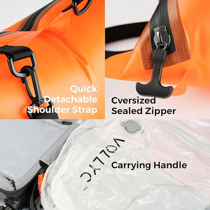 25L Waterproof Travel Vacuum Bags, Tear-Resistant Design,Lightweight Compression Storage, Durable Vacuum Seal Bags for Clothing Travel Luggage, Camping, Hiking & Road Trips