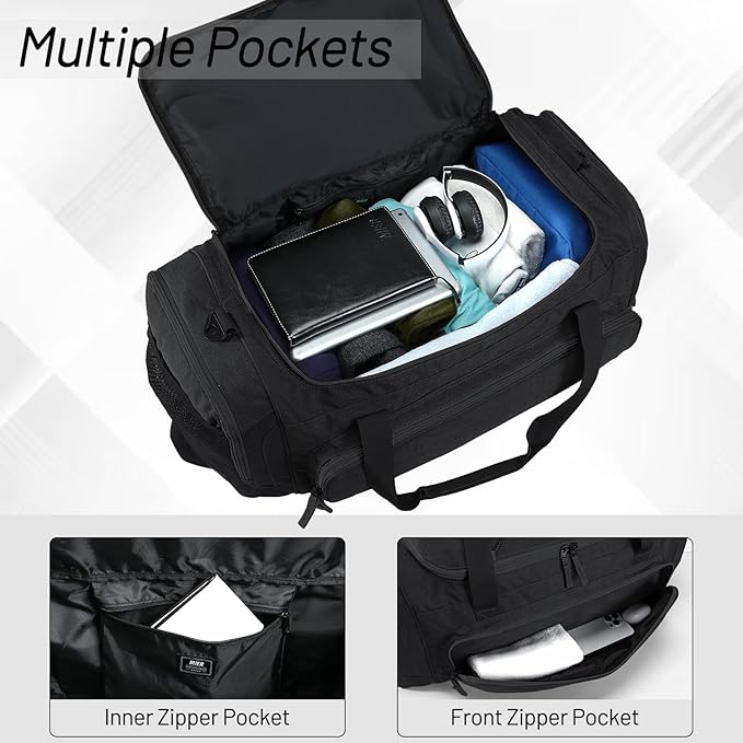MIER Large Gym Bag for Men Sports Duffle Bag with Shoe Compartment 60L Lightweight Duffel Bags for Workout Fitness Travel