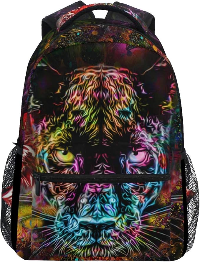ALAZA Panther Leopard Animal Print Large Backpack for Kids Boys Girls Student Personalized Laptop iPad Tablet Travel School Bag with Multiple Pockets