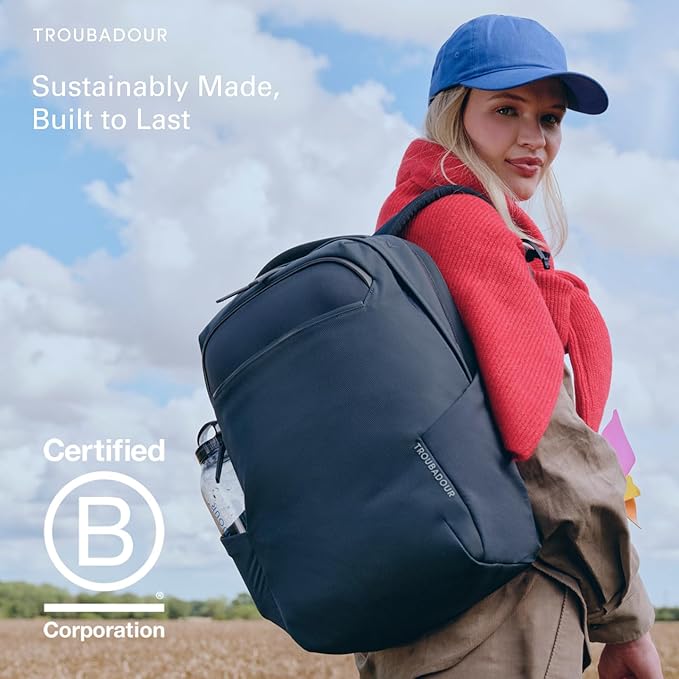 Troubadour Neo Backpack - 22L Lightweight Laptop Backpack - Ergonomic & Water Resistant - Versatile Style for Work and Travel - Basalt