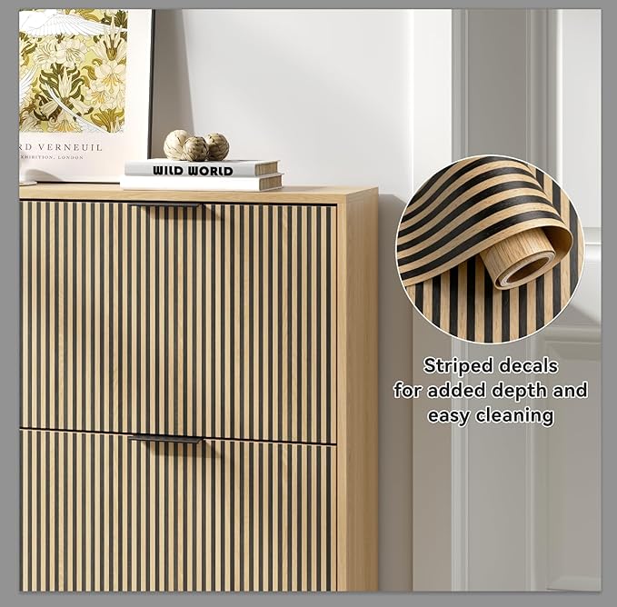 Shoe Cabinet with 3 Flip Drawers, Narrow Wood Shoe Cabinet Storage for Entryway, Freestanding Hidden Shoe Organizer Rack Cabinet for Hallway