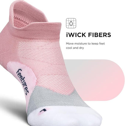 Feetures Elite Light Cushion No Show Tab Athletic Ankle Socks - Sport Sock with Targeted Compression