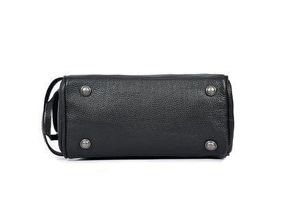10" Premium Leather Toiletry Travel Pouch With Waterproof Lining | King-Size Handcrafted Vintage Dopp kit By Aaron Leather Goods (Jade Black)