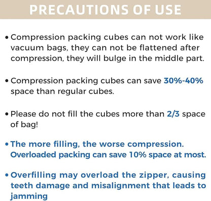 BAGAIL 4 Set/6 Set/8 Set Compression Packing Cubes Travel Accessories Expandable Packing Organizers (Half Mesh, 6-Lavender)
