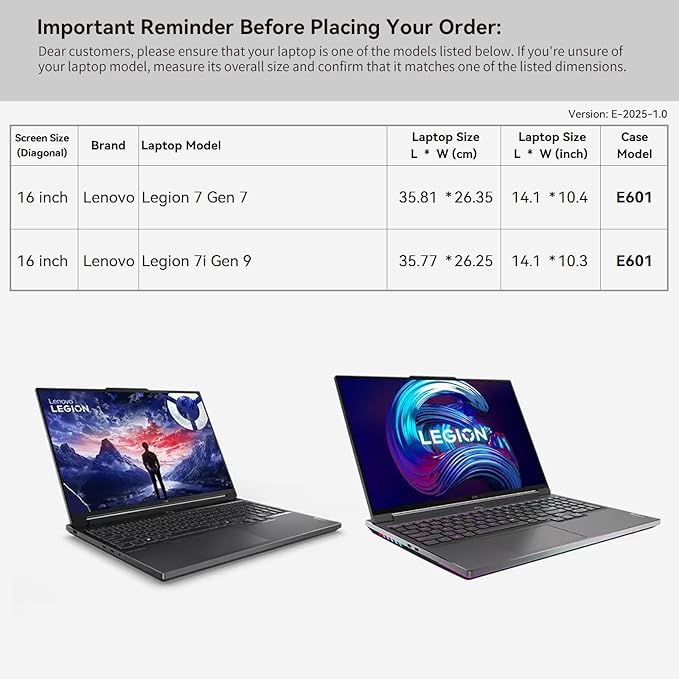 Smatree 16 inch Laptop Sleeve for Lenovo Legion 7 Gen 7, for Legion 7i Gen 9 Laptop Bag with Accessory Pocket, YKK Zipper, Patented Super Corner Design (E601)