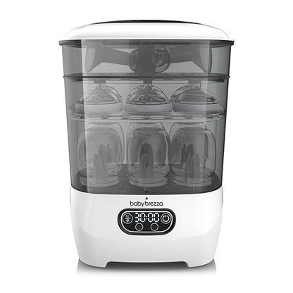 Baby Brezza Bottle Sterilizer and Dryer Advanced – 33% Faster - Largest Capacity Steam Sanitizer - Universal Sterilization Machine for All Bottles + Pump Parts - HEPA Air Filter