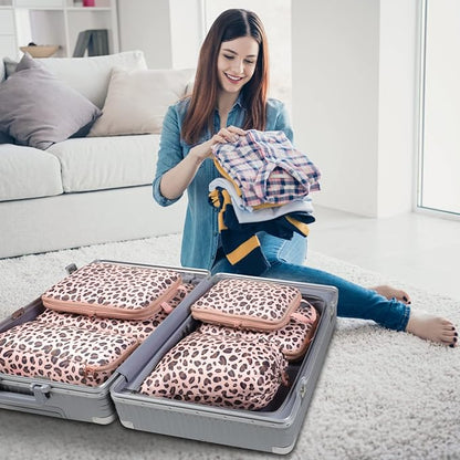 Cambond Compression Packing Cubes for Travel Women - Expandable Travel Bags Luggage Organizers Travel Essentials Compression Cubes for Travel Carry on Suitcases Organizer