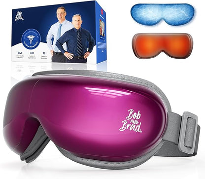 BOB AND BRAD Eye Massager with Heat and Cooling, EyeOasis 3 Eye Mask for Migraine FSA Eligible/HSA Eligible, Heated Face Massager for Dry Eye Strain Relief Improve Sleep, Christmas Gifts for Women