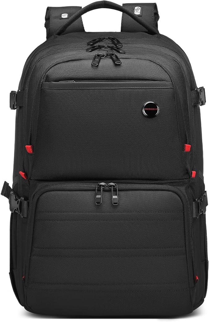 CROSSGEAR Travel Backpack, 30-40L Expandable, 17.3 Inch Large Travel Laptop Backpack, TSA-Friendly Carry On Luggage Airline Approved, Multi-Pocket, Water Resistant Casual Daypack for Men