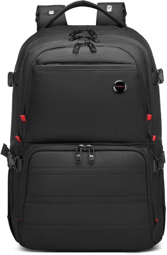 CROSSGEAR Travel Backpack, 30-40L Expandable, 17.3 Inch Large Travel Laptop Backpack, TSA-Friendly Carry On Luggage Airline Approved, Multi-Pocket, Water Resistant Casual Daypack for Men