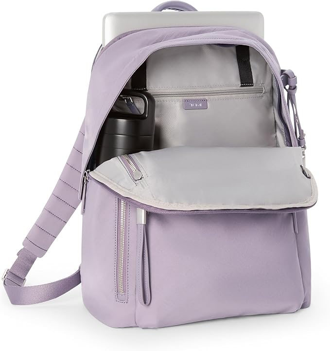 TUMI - Voyageur Halsey Backpack - Women's Lightweight Everyday and Travel Bag - 14.5" X 11.5" X 5.5" - Holds Up to 14" Screen - Lavender