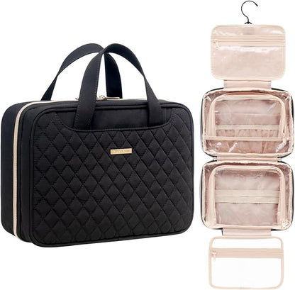 Everfun Hanging Travel Toiletry Bag Christmas Gifts for Women Traveling With Leakproof Compartment Makeup Cosmetic Organizer Dopp Kit Travel Accessories Essentials Must Have