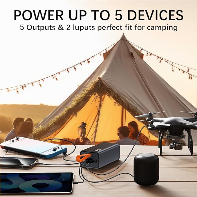 High Capacity Power Bank 80000mAh with LED Display, 30W PD & QC 3.0 Fast Charging Portable Charger, 5 Output 2 Input USB-C Battery Pack for Phone Outdoor Camping Travel Office