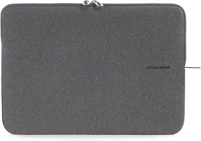 TUCANO Melange Neoprene Sleeve Comp. with MacBook Pro 16” / Laptop up to 15.6”, 4mm Thick, Anti-Slip, Anti-Scratch Grey Black