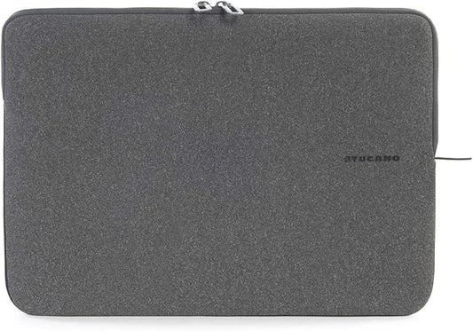TUCANO Melange Neoprene Sleeve Comp. with MacBook Pro 16” / Laptop up to 15.6”, 4mm Thick, Anti-Slip, Anti-Scratch Grey Black