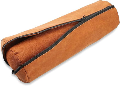 Novel Box Chestnut Brown Faux Leather Bangle/Bracelet/Watch Roll 12.25x3x3 Inches with Matching Zipper Pouch - Portable Organizer Pouch with Removable Roll Insert for Travel, Retail & Personal Use