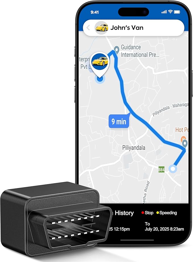 GPS Tracker for Vehicles, 4G LTE, Vehicle Location, Route History, Driving Alerts, Geo-Fence & Accident Notifications for Fleets & Family, OBD GPS Tracker with Phone App- Cancel Anytime ZT-50O