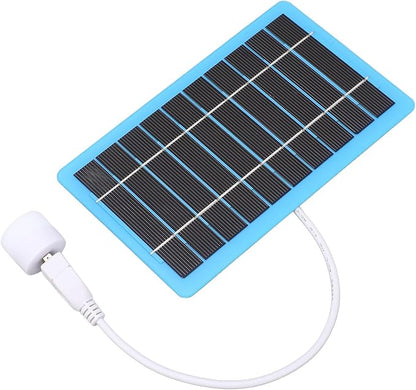 Yosoo 5W Solar Panel Charger for Phone, USB Port and LED Light, Small & Lightweight Power Bank for Outdoor Camping, Hiking, Fishing