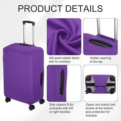 uxcell Travel Luggage Cover, Washable Suitcase Covers for Luggage Anti-scratch Suitcase Protector Elastic Baggage Protective, Fits 29-32 Inch Suit Case, Purple Blue