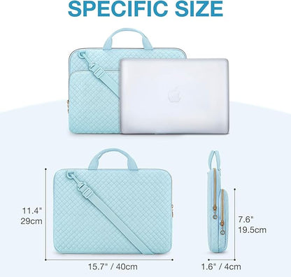 BAGSMART Laptop Case 15.6 Inch, Lightweight Laptop Bag Compatible with MacBook Pro 16 Inch,15.6 Inch HP,Dell,Acer Aspire,Asus Notebook, Protective Case with Shoulder Strap,Pocket,Handle, Blue