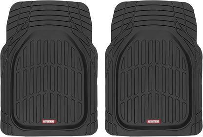 Motor Trend (2) Car Seat Covers for Front Seats with (2) Trimmable Car Floor Mats – Universal Fit Auto Accessories for Cars, Trucks, SUVs, Vans – Interior Protection and Vehicle Interior Shield Combo
