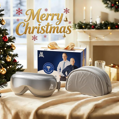 BOB AND BRAD Eye Massager with Heat and Cooling FSA Eligible, EyeOasis 3 Eye Mask for Migraine, Heated Face Massager for Dry Eye Strain Relief Improve Sleep, White Elephant Christmas Gifts for Men