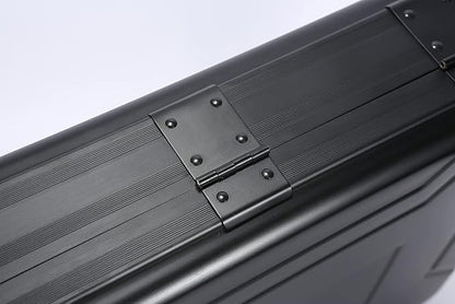 Hard-Sided Aluminum Briefcase, Black, Metal Case with TSA Lock, 18.1x13.8x6.1 Inch, Foam Interior for Camera, Equipment, Laptop