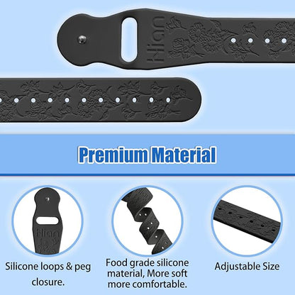 Hion Motion Sickness Bracelets Sea Sickness Wristbands for Motion Sickness/Morning Sickness/Pregnancy Nausea Anti Nausea Wristband Acupressure Nausea Bands Motion Sickness Bands(2Pairs-Black+Bule)