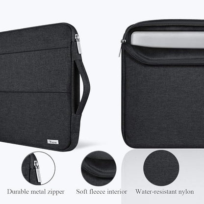 Voova 15.6 16 Inch Laptop Sleeve Case Compatible with MacBook Pro 16 M1/M2/M3/M4 Max 2019-2025, 15.6-16” Hp Lenovo Acer Asus, Waterproof Slim Computer Bag Cover with Handle, Black