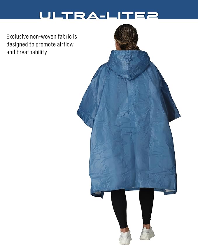 FROGG TOGGS Ultra-lite2 Waterproof, Breathable Rain Poncho, Adult and Youth Sizes