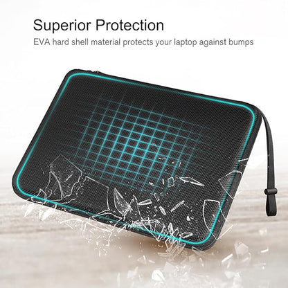 FINPAC Hard Laptop Sleeve Case for 13 inch MacBook Air M4 2025 A3240 M3 2024 A3113, 14 inch MacBook Pro M5/M4/M3/M2 A3434 A3401, 13" Air/Pro, Waterproof Case for Dell, Surface Laptop, HP, Acer, Black