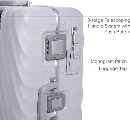 TUMI - 19 Degree Frame 4 Wheel Luggage - Lightweight and Highly Durable, Modern Design, Double-Lock Closure Hard Shell Men's and Women's Suitcase - 26" Short Trip Packing Case, Pearl Grey Texture