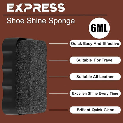 Loopeer 12 Pcs Shoe Shine Sponge Bulk, Instant Leather Shoes Shiner Care for Boots, Leather Accessories Quick Cleaning